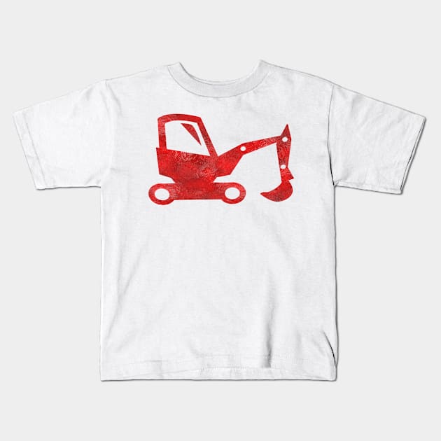 excavator Kids T-Shirt by FromBerlinGift